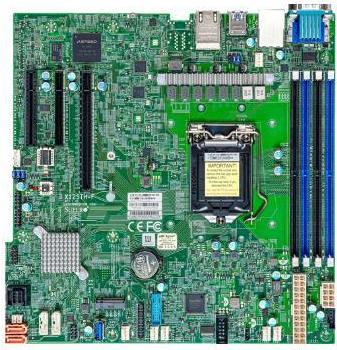 Super Micro SUPERMICRO X12STH-F - Motherboard - micro ATX - LGA1200-Sockel - C256 Chipsatz - USB 3,2 Gen 1 - 2 x Gigabit LAN - Onboard-Grafik (MBD-X12STH-F-O)