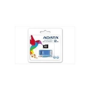 ADATA - Flash-Speicherkarte - 8 GB - Class 4 - microSDHC - Schwarz/Blau - mit micro Reader Ver.3