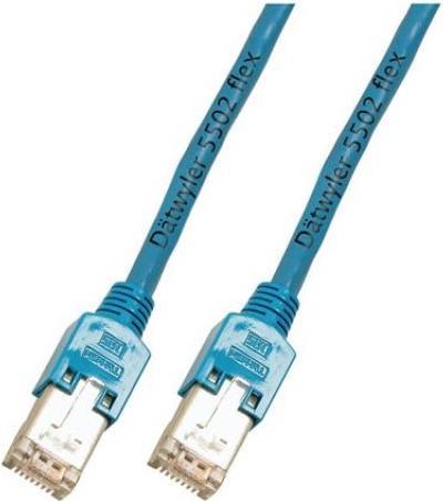 RJ45 Patchkabel 2x Hirose Daetwyler UNINET4P 7,5 Meter Blau (K8704.7,5)