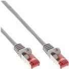 INLINE - Cavo patch - Da RJ-45 (M) a RJ-45 (M) - 2 m - SFTP PiMF - CAT 6 - Sagomato senza gancio intrecciato - Grigio (confezio