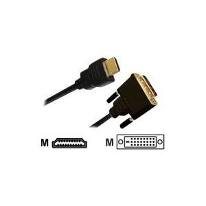 Jou Jye Computer AVC 132 - Videokabel - HDMI / DVI - 30 AWG - HDMI, 19-polig (M) - DVI-D (M) - 2,0m - Dreifachisolierung - (HDMI 1,3c) - Schwarz (AVC 132-2.0)