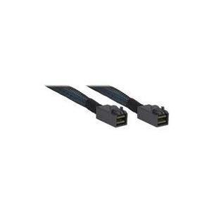 Inter-Tech - Internes SAS-Kabel - SAS 12Gbit/s - 4x Mini SAS HD (SFF-8643) bis 4x Mini SAS HD (SFF-8643) - 1 m - Schwarz/Blau