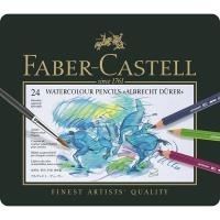FABER-CASTELL Aquarellstifte ALBRECHT DÜRER, 24er Metalletui wasservermalbare Künstleraquarellstifte, weicher und (117524)