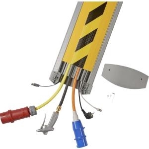 Serpa Kabelbrücke Typ B25, Breite 250 mm, Länge 3.0 m, EasyLoader Max, hellgrau/gelb/schwarz für den Innenbereich - von oben zu belegen (5.01000.1003)