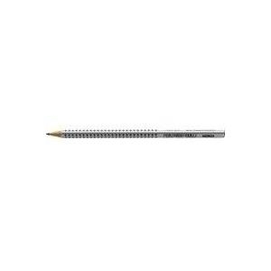 FABER-CASTELL Bleistift GRIP 2001, Härtegrad: HB Minenstärke: ca. 2 mm, silber lackiert, Soft-Grip-Zone (117000)