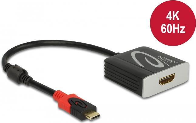 Delock Adattatore attivo da USB tipo C a HDMI 4K 60 Hz (HDR)