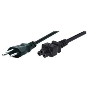 Netzanschlusskabel Schweiz, Stecker an 3pol Buchse C5, schwarz, 1,8 m Notebook-Anschlusskabel für die Schweiz (35902CH)