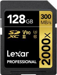 Lexar 2000x 128 GB SDHC Classe 10 (128GB Lexar Professional 2000x SDH UHS-II Card)