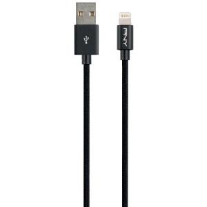 PNY - Lightning-Kabel - USB (M) bis Lightning (M) - 1.2 m - Schwarz - für Apple iPad/iPhone/iPod (Lightning)
