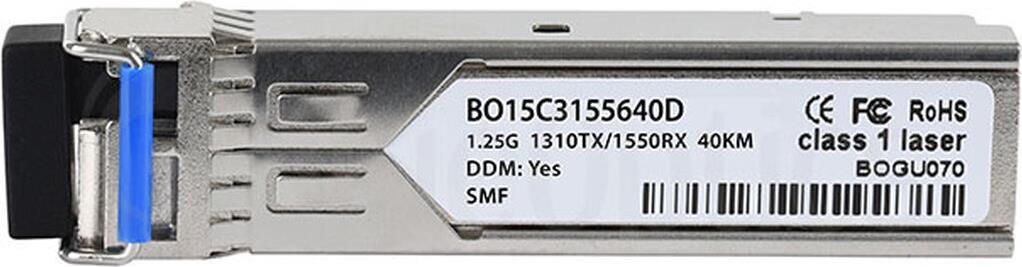 Compatibile Edge Core SFP-BXU35-40KM BlueOptics BO15C3155640D Ricetrasmettitore SFP LC-Simplex 1000BASE-BX-U fibra monomodale T