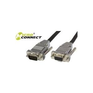 MicroConnect - VGA-Verlängerungskabel - HD-15 (VGA) (M) bis HD-15 (VGA) (W) - 2 m - Daumenschrauben