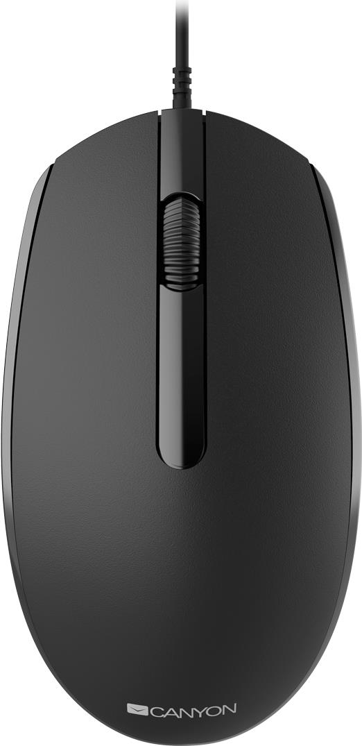 Canyon M-10 mouse Ufficio Ambidestro USB tipo A Ottico 1000 DPI (CANYON Wired Mouse With a Smooth Sliding Effect Black)