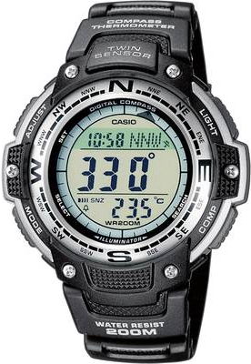Casio Chronograph Armbanduhr SGW-100-1VEF (L x B x H) 51.5 x 47.6 x 13.2 mm Schwarz Gehäusematerial=Resin Material (Armband)=Resin (SGW-100-1VEF)