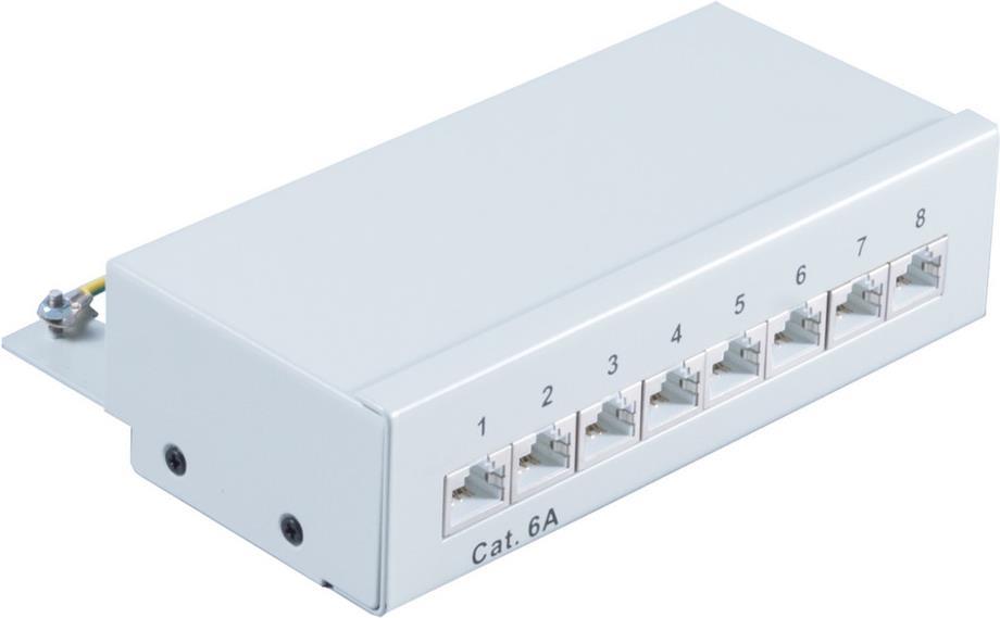 S-Conn 75075 - Cat6a - RJ-45 - Cat6a - Grigio - Metallo - 160 mm (75075)