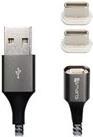 4smarts GRAVITYCord - USB-Kabel - USB (M) bis USB-C (M) magnetisch - 1,0m - Grau (468505)