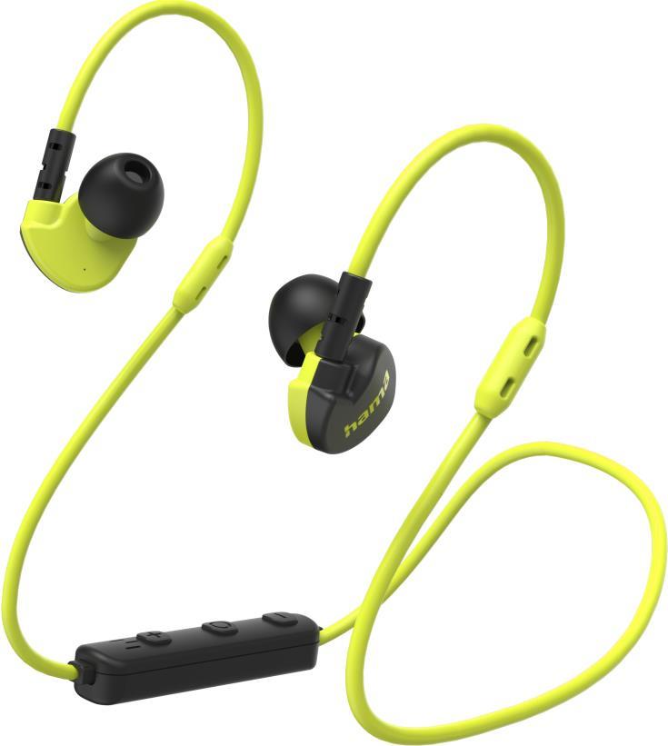 Hama Freedom Athletics Cuffie wireless per chiamate/musica Bluetooth Nero - Giallo (00184119)