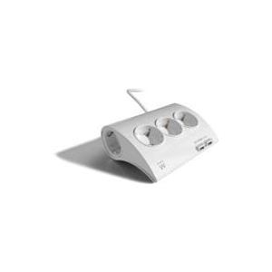 Eminent Ewent EW3935 - Verlängerungsschnur - Wechselstrom 110-230 V V - 3680 Watt - Ausgangsbuchsen: 5 - 1,5m - weiß (EW3935)