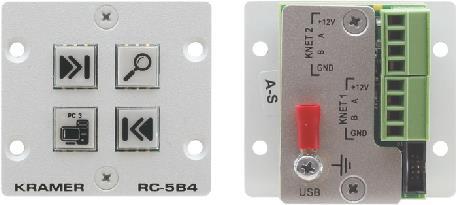 Kramer Electronics RC-5B4 Druckknopf Panel Weiß (30-80061090)
