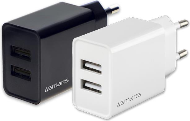 Caricabatterie 4smarts VoltPlug Dual 12W - bianco