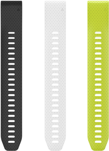 Garmin QuickFit - Armband-Set - Groß - Schwarz, weiß, amp gelb - für fenix 5S