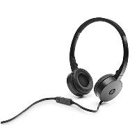 HP H2800 - Kopfhörer mit Mikrofon - On-Ear - kabelgebunden - 3,5 mm Stecker - Schwarz - für OMEN X by HP 17, HP 17, Slimline, Spectre x360, x360