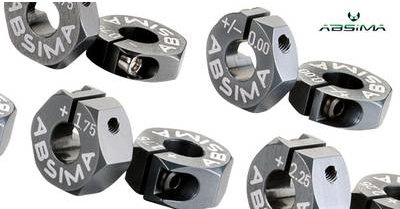 Absima 1:10 Aluminium Alu-Felgenmitnehmer 12 mm 6-Kant +2.25 mm 2 St. (2560014)