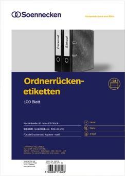 Soennecken Ordneretikett 66308 schmal/kurz sk weiß 700 St./Pack. (66308)