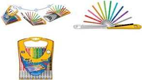 BIC KIDS Fasermaler Kid Couleur Rainbow Case, 12er Etui Strichstärke: 0,8 mm, auswaschbar von Händen und Textilien, - 1 Stück (933964)