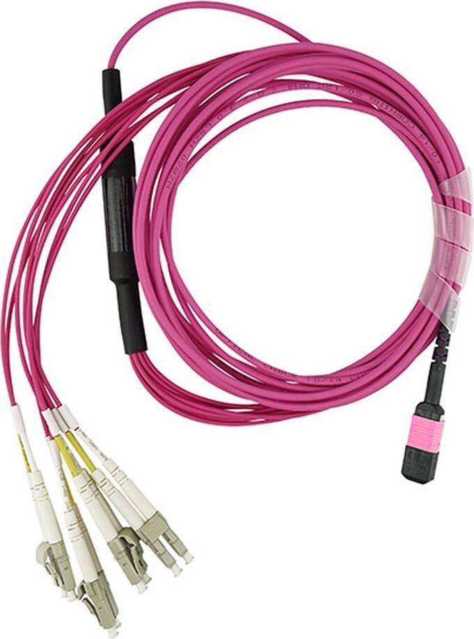 BlueOptics SFP6141FU15MKB cavo in fibra ottica 15 m MTP 4x LC OM4 Rosa (SFP6141FU15MKB)