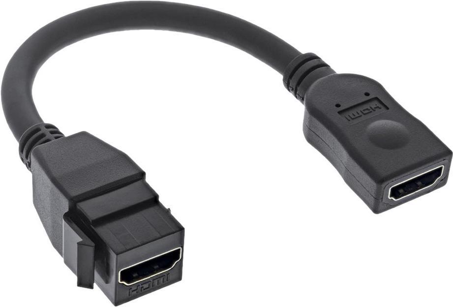 Cavo adattatore HDMI keystone 4K-60Hz - HDMI A femmina-femmina - nero - 0,2m