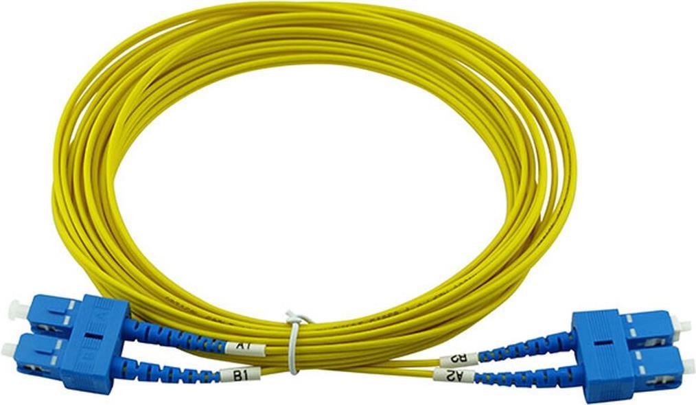 Cavo patch in fibra ottica duplex BlueOptics Cisco CAB-SMF-SC-SC-2 compatibile SC-UPC/SC-UPC beige 2 metri modalità singola E9