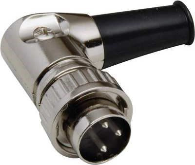 TRU COMPONENTS DIN-Rundsteckverbinder Stecker, gewinkelt Polzahl: 5 Silber 1 St. (1578932)