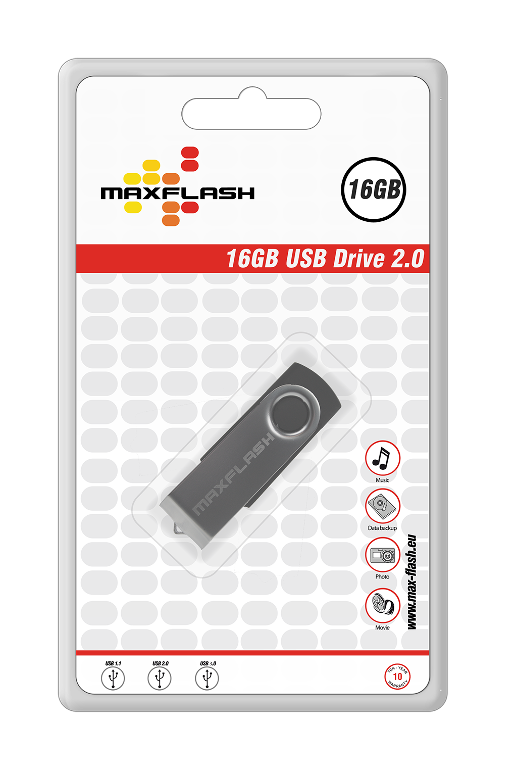 MAXFLASH - USB-Flash-Laufwerk - 16 GB - USB 2.0