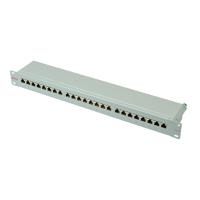 ROLINE Kat. 6 / Class E 48,30cm (19)-Patchpanel, 24P, geschirmt, lichtgrau (26.11.0351)