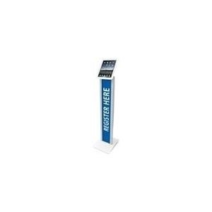 Compulocks iPad Secure Executive Enclosure with BrandMe Floor Stand Kiosk White. - Befestigungskit (Bodenständer, hochwertiges Gehäuse) für Tablett - Silber - für Apple iPad (3. Generation), iPad 2, iPad Air, iPad Air 2, iPad with Retina display (140