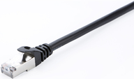 V7 - Patch-Kabel - RJ-45 (M) bis RJ-45 (M) - 2 m - STP - CAT 5e - geformt, ohne Haken - Schwarz