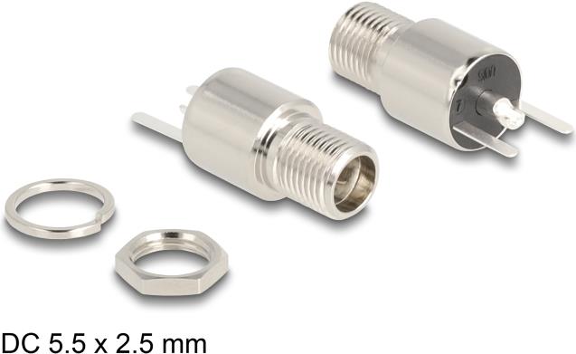 Connettore Delock Presa CC 5,5 x 2,5 mm - rotonda 20 V/9 A