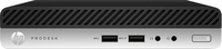 HP ProDesk 400 G5 - Intel Core i3 8100T / 3.1 GHz - Intel Core i3 8100T / 3.1 GHz - Mini Desktop - RAM 8 GB - SSD 256 GB - NVMe - UHD Graphics 630 - GigE - Win 10 Pro 64-Bit - Monitor: keiner - Tastatur: Deutsch