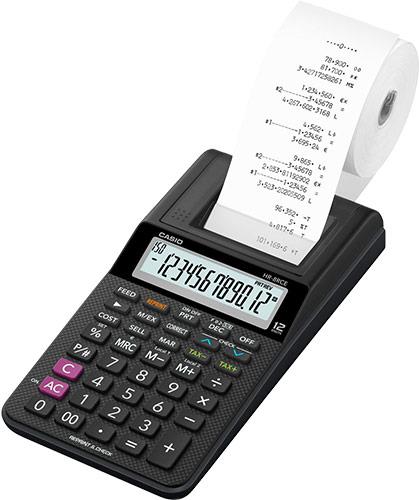 Casio HR-8RCE calcolatrice Desktop Calcolatrice con stampa Nero (Casio HR-8RCE 12 Digit Mini Printing Calculator Black HR-8RCE-