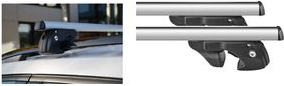 FISCHER KFZ-Relingträger TopLine L, Länge: 1,20 m hochwertiger Grundträger aus Aluminium, für offene Reling - 1 Stück (126004)