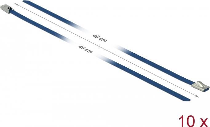 DeLOCK - Kabelbinder - 40cm - Blau (Packung mit 10) (18795)