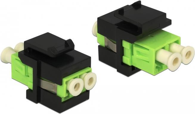 Delock Modulo Keystone Jack duplex LC a jack duplex LC verde lime / nero