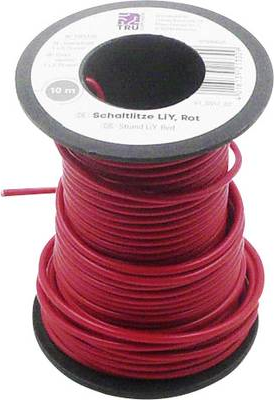 TRU COMPONENTS 1565156 Litze LiY 1 x 0.75 mm² Rot 10 m (1565156)