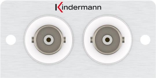 Kindermann Konnect 50 alu - Piastra frontale modulare Snap-In - BNC X 2 (7444000538)