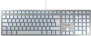 CHERRY KC 6000 SLIM - Tastatur - USB - Deutschland - Schlüsselschalter: CHERRY SX - Silber (B-Ware)