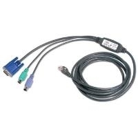 Vertiv Avocent - Tastatur- / Video- / Maus- (KVM-) Kabel - PS/2, 6-polig, HD-15 (M) - RJ-45 (M) - 4.6 m - für AutoView 1400, 1500, 2000, 2020, 2030 (PS2IAC-15)