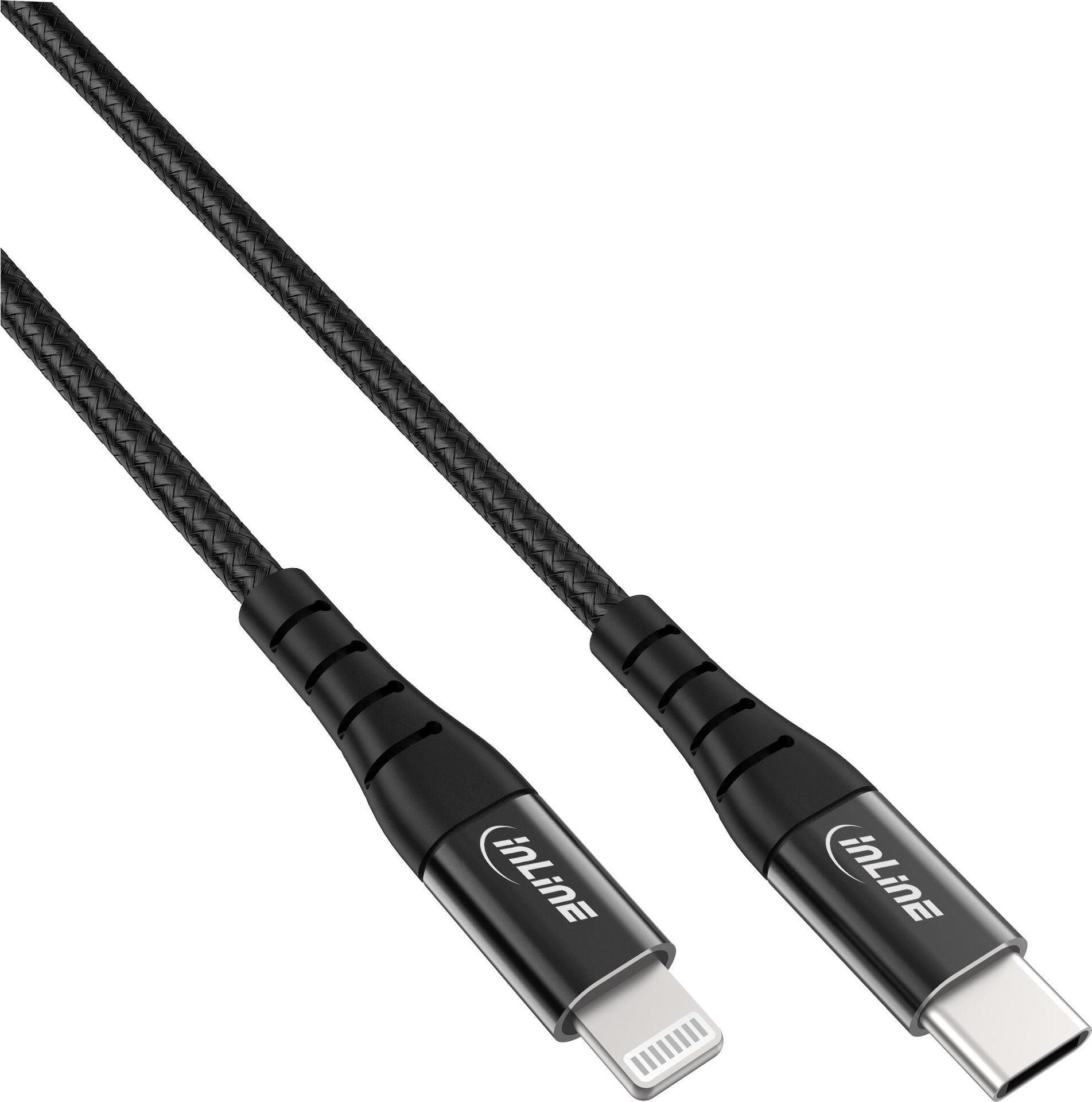 Cavo USB-C Lightning - per iPad - iPhone - iPod - nero-alluminio - 1m MFi