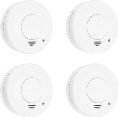 Smartwares 4er Pack TÜV geprüfter Rauchmelder/Feuermelder DIN EN 14604 zertifiziert, RM250/4 (10.100.41)