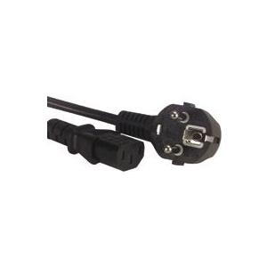 MicroConnect - Stromkabel - IEC 60320 - 1.8 m - 90° Stecker - Schwarz