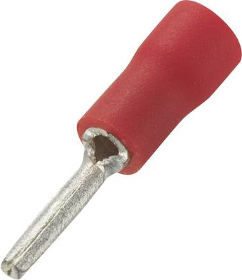 TRU COMPONENTS Stiftkabelschuh 0.50 mm² 1.50 mm² Teilisoliert Rot 739155 100 St. (739155)